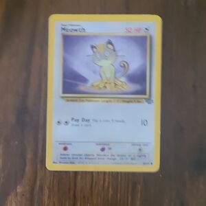 Pokemon Card - Meowth with Yellow and Purple